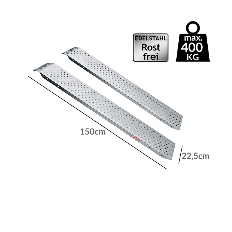 Casa si Gradina - Constructii - Depozitare, transport si protectie - Accesorii echipamente pentru transport si ridicat - Set 2x Rampa de incarcare auto, Incarcare 400 kg, Otel zincat - Infinity.ro