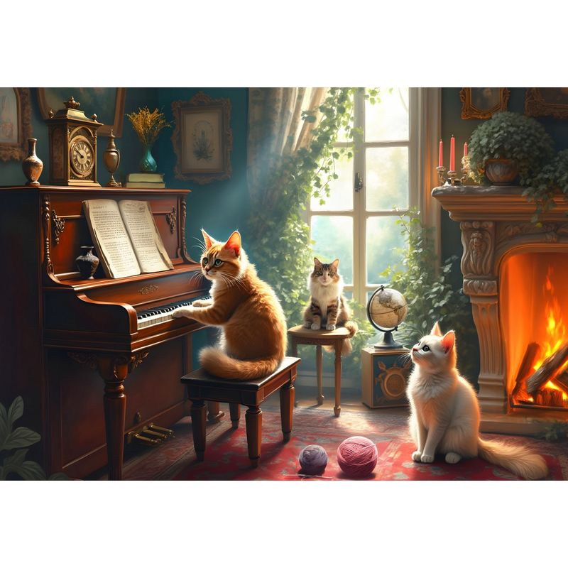Jucarii, Copii si Bebe - Jucarii si jocuri - Jocuri si puzzle - Puzzle - Bluebird Puzzle – Feline Concerto 1000 piese - Infinity.ro