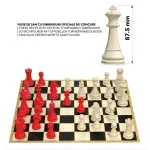 Jucarii, Copii si Bebe - Jucarii si jocuri - Jocuri si puzzle - Jocuri de societate - Joc de sah Modern Line Rosu – Set sah cu piese turneu Deico - Infinity.ro