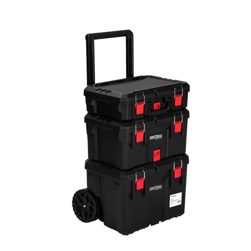 Casa si Gradina - Constructii - Depozitare, transport si protectie - Organizatoare si cutii scule - Carucior de Unelte cu 3 Cutii, Kraft&Dele, KD1077 - Infinity.ro