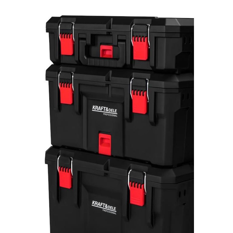 Casa si Gradina - Constructii - Depozitare, transport si protectie - Organizatoare si cutii scule - Carucior de Unelte cu 3 Cutii, Kraft&Dele, KD1077 - Infinity.ro