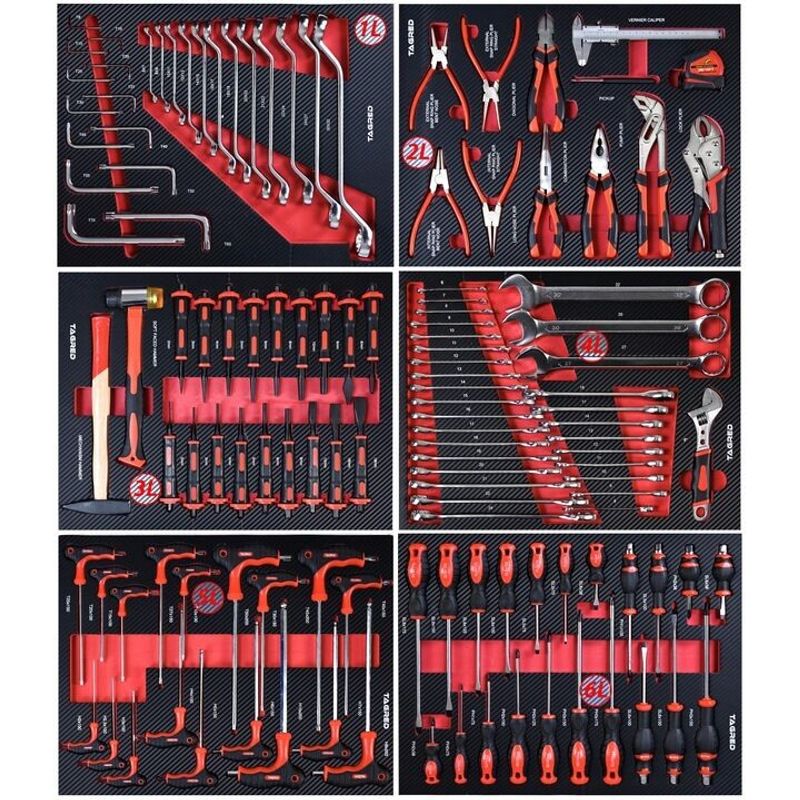 Casa si Gradina - Constructii - Depozitare, transport si protectie - Organizatoare si cutii scule - Dulap scule profesional, Tagred, TA196, 12 sertare, 541 piese - Infinity.ro