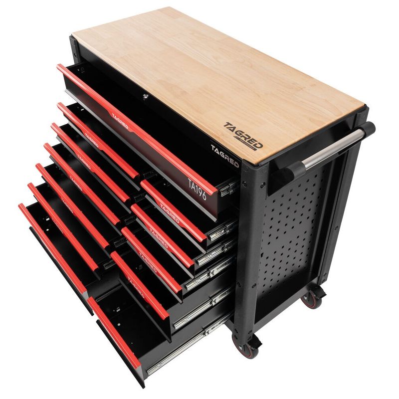 Casa si Gradina - Constructii - Depozitare, transport si protectie - Organizatoare si cutii scule - Dulap scule profesional, Tagred, TA196, 12 sertare, 541 piese - Infinity.ro