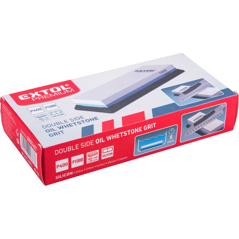 Casa si Gradina - Bucatarie si vesela - Ustensile bucatarie - Ascutitoare cutite - Piatra doua fete, EXTOL PREMIUM, 8855401, F400/F1000, 180x60x28mm - Infinity.ro