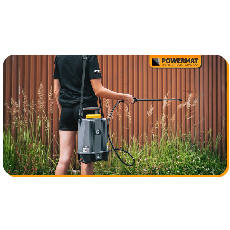 Casa si Gradina - Gradinarit si plante - Instalatii si accesorii pentru irigatii - Pompe apa - Pulverizator cu baterie, Powermat, 8 L 12 V 2 Ah, PM‑OA‑8KA - Infinity.ro