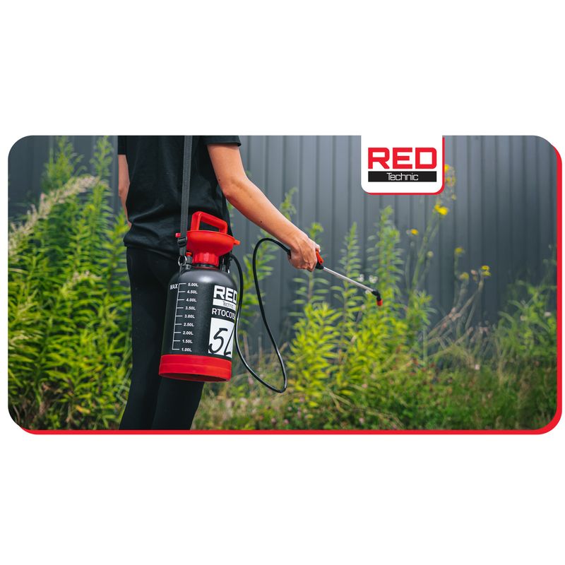 Casa si Gradina - Gradinarit si plante - Instalatii si accesorii pentru irigatii - Pompe apa - Pulverizator manual cu presiune, 5 L, RTOC0158 - Infinity.ro