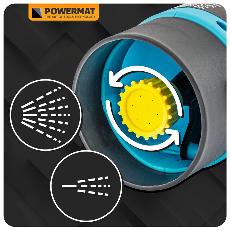Casa si Gradina - Gradinarit si plante - Instalatii si accesorii pentru irigatii - Pompe apa - Sistem de pulverizare turbo, Powermat, 12 V, reglabil 1.25‑2.14 l/min, PM‑TDR‑15KA - Infinity.ro