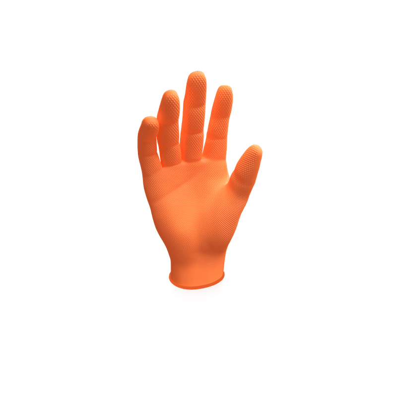 Casa si Gradina - Constructii - Echipamente de lucru - Manusi protectia muncii - Manusi din nitril orange pentru mecanici de unica folosinta GOGRIP XL - Infinity.ro