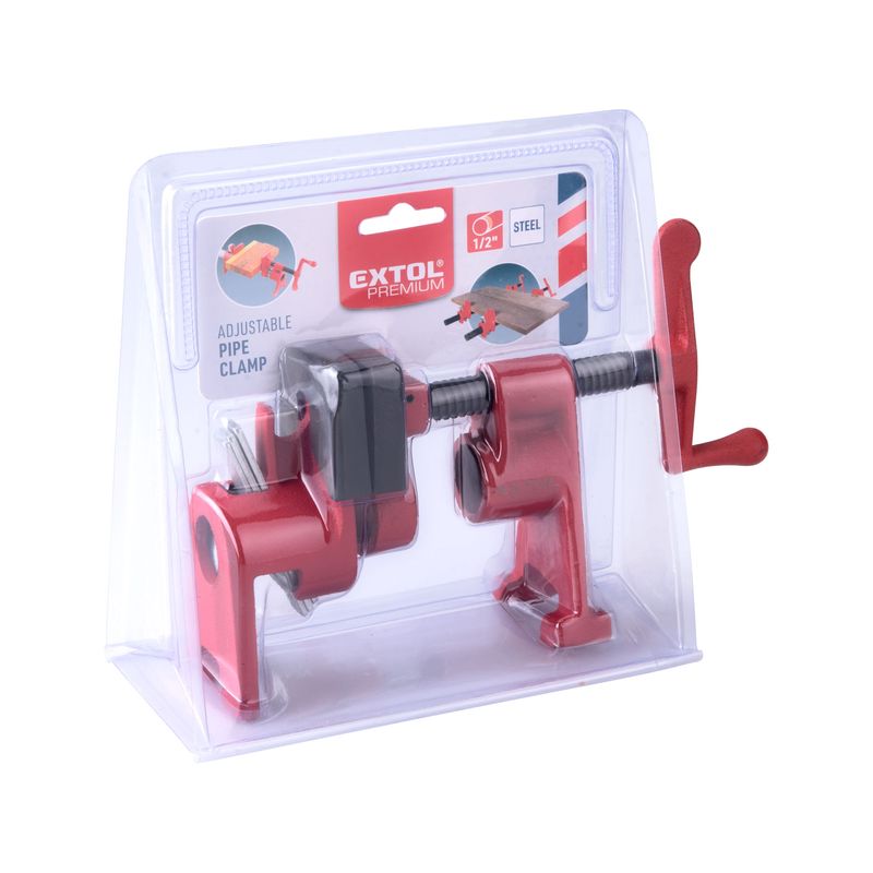 Casa si Gradina - Constructii - Scule electrice si accesorii - Menghine si cleme fixare - Clema ajustabila teava  1/2", EXTOL PREMIUM, 8815402, forta 5500N - Infinity.ro