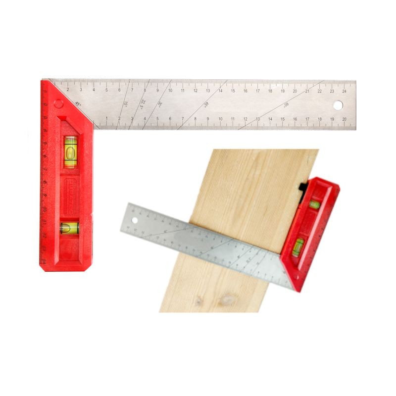 Casa si Gradina - Constructii - Scule electrice si accesorii - Aparate de masura - Echer cu nivela optica, KD10725, Kraft&Dele, 200 mm - Infinity.ro