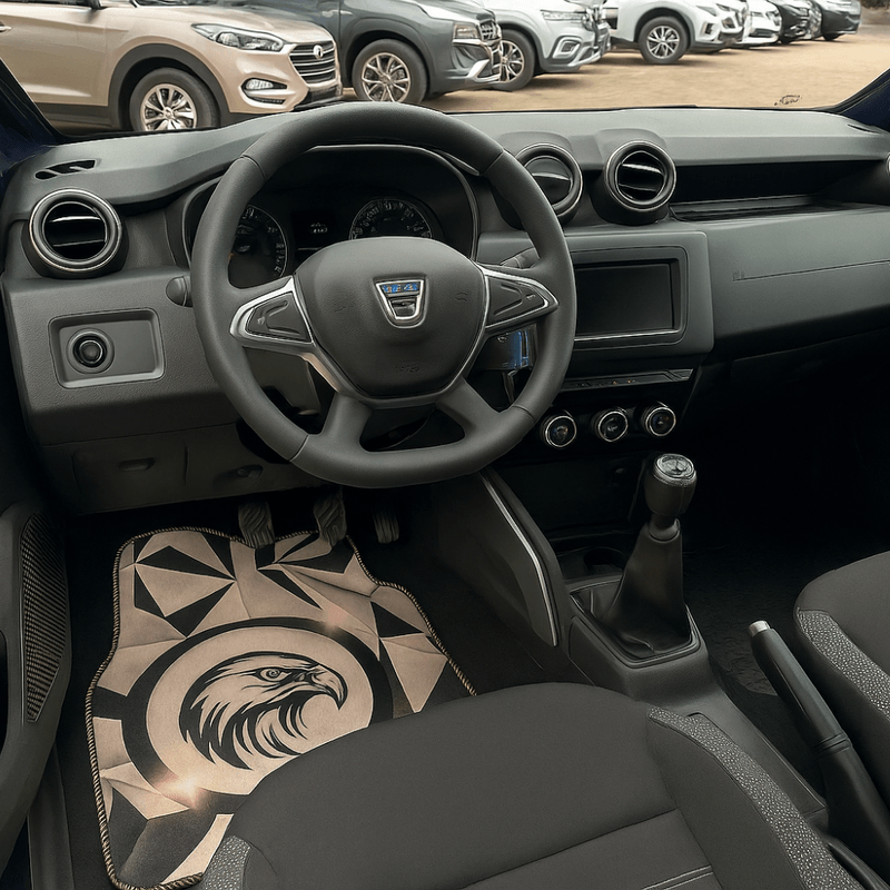 Auto si Moto - Intretinere auto - Covorase auto - Covorase auto universale DECOMAT 3D – set 4 bucati cu design vultur, lavabile, antiderapante - Infinity.ro