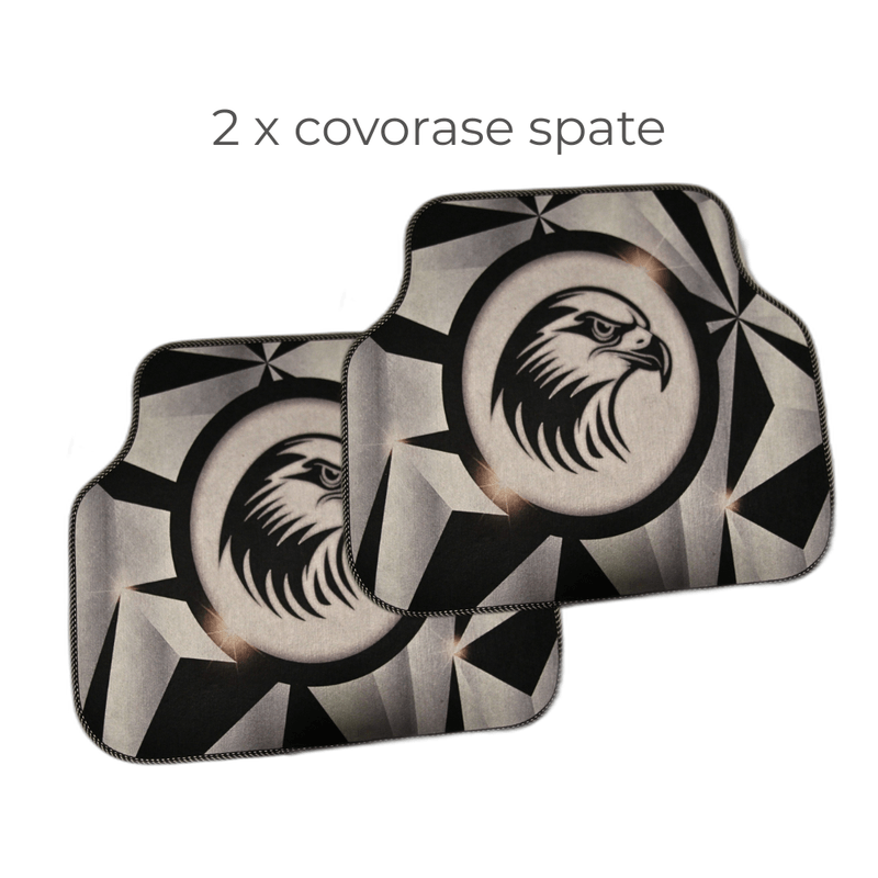 Auto si Moto - Intretinere auto - Covorase auto - Covorase auto universale DECOMAT 3D – set 4 bucati cu design vultur, lavabile, antiderapante - Infinity.ro
