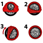 Auto si Moto - Anvelope si jante - Accesorii roti - Lanturi si fasete antiderapante - Lanturi auto textile zapada, tesatura tehnica 3D, marime XXL, compatibilitate R15-R23, viteza maxima 40 km/h, rosu - Infinity.ro