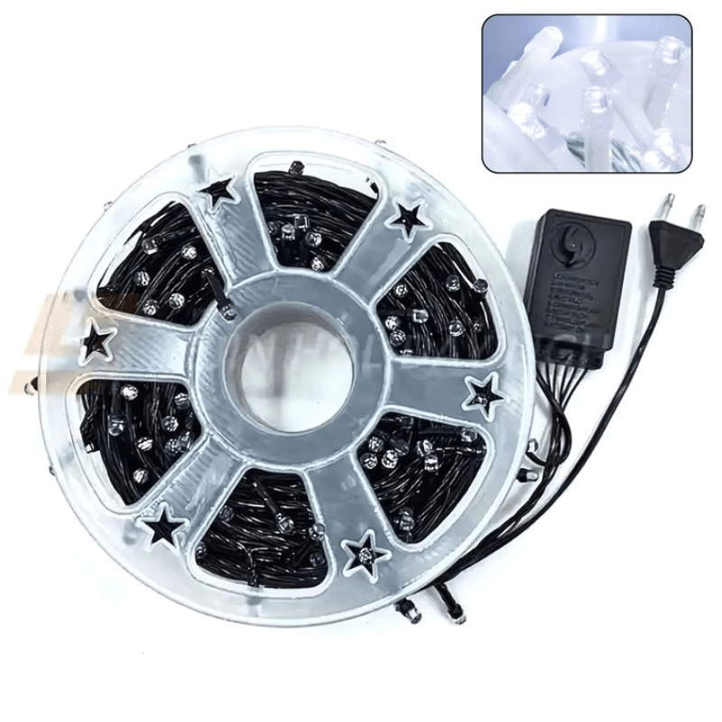 Casa si Gradina - Corpuri si surse de iluminat - Iluminat exterior - Instalatii luminoase exterior - Instalatie de Craciun Liniara , 50 m, interior/exterior, rezistenta la apa, alb rece - Infinity.ro