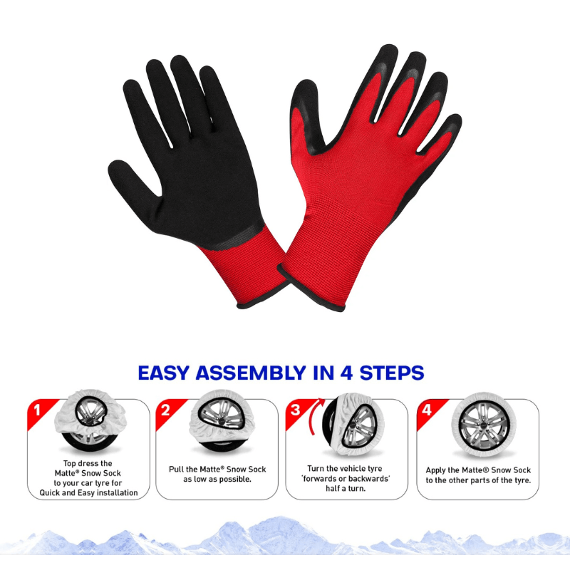 Auto si Moto - Anvelope si jante - Accesorii roti - Lanturi si fasete antiderapante - Lanturi textile auto MATTE SnowSocks Active – Marimea M - Infinity.ro