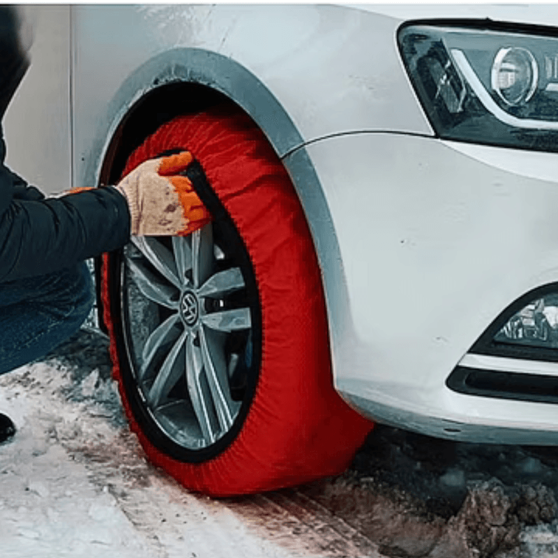 Auto si Moto - Anvelope si jante - Accesorii roti - Lanturi si fasete antiderapante - Lanturi auto textile zapada, tesatura tehnica 3D, marime XXL, compatibilitate R15-R23, viteza maxima 40 km/h, rosu - Infinity.ro