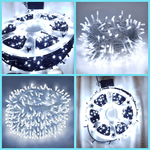 Casa si Gradina - Corpuri si surse de iluminat - Iluminat exterior - Instalatii luminoase exterior - Instalatie de Craciun Liniara , 50 m, interior/exterior, rezistenta la apa, alb rece - Infinity.ro