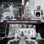 Casa si Gradina - Corpuri si surse de iluminat - Iluminat exterior - Instalatii luminoase exterior - Instalatie de Craciun Liniara , 50 m, interior/exterior, rezistenta la apa, alb rece - Infinity.ro