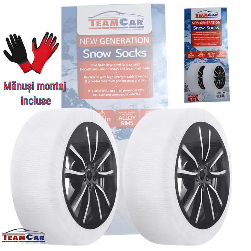 Auto si Moto - Anvelope si jante - Accesorii roti - Lanturi si fasete antiderapante - Sosete zapada TeamCar M – Alternativa lanturi auto textile pentru anvelope - Infinity.ro