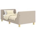 Casa si Gradina - Mobilier - Paturi si accesorii - Paturi - Cadru de pat pentru copii cu spatar Gri deschis 80 x 160 cm - Infinity.ro