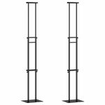 Casa si Gradina - Decoratiuni - Decoratiuni petrecere - Accesorii pentru petrecere - Panouri pentru Targuri 2 pcs Negru 30 x 24 x 208 cm Fier - Infinity.ro