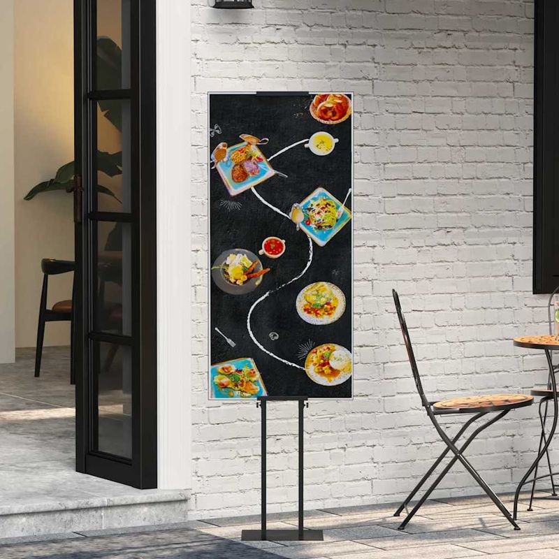 Casa si Gradina - Decoratiuni - Decoratiuni petrecere - Accesorii pentru petrecere - Panouri pentru Targuri 2 pcs Negru 30 x 24 x 208 cm Fier - Infinity.ro
