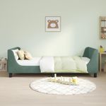 Casa si Gradina - Mobilier - Paturi si accesorii - Paturi - Cadru de pat pentru copii cu spatar Verde Marii 90 x 200 cm - Infinity.ro