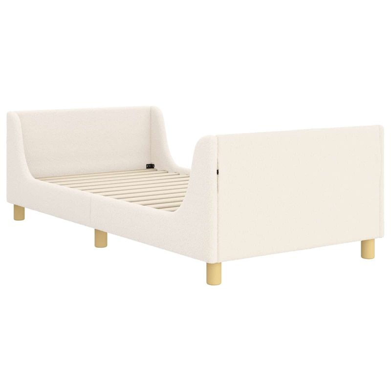 Casa si Gradina - Mobilier - Paturi si accesorii - Paturi - Cadru de pat pentru copii cu spatar Crem 80 x 200 cm - Infinity.ro