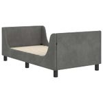 Casa si Gradina - Mobilier - Paturi si accesorii - Paturi - Cadru de pat pentru copii cu spatar Gri inchis 80 x 160 cm - Infinity.ro