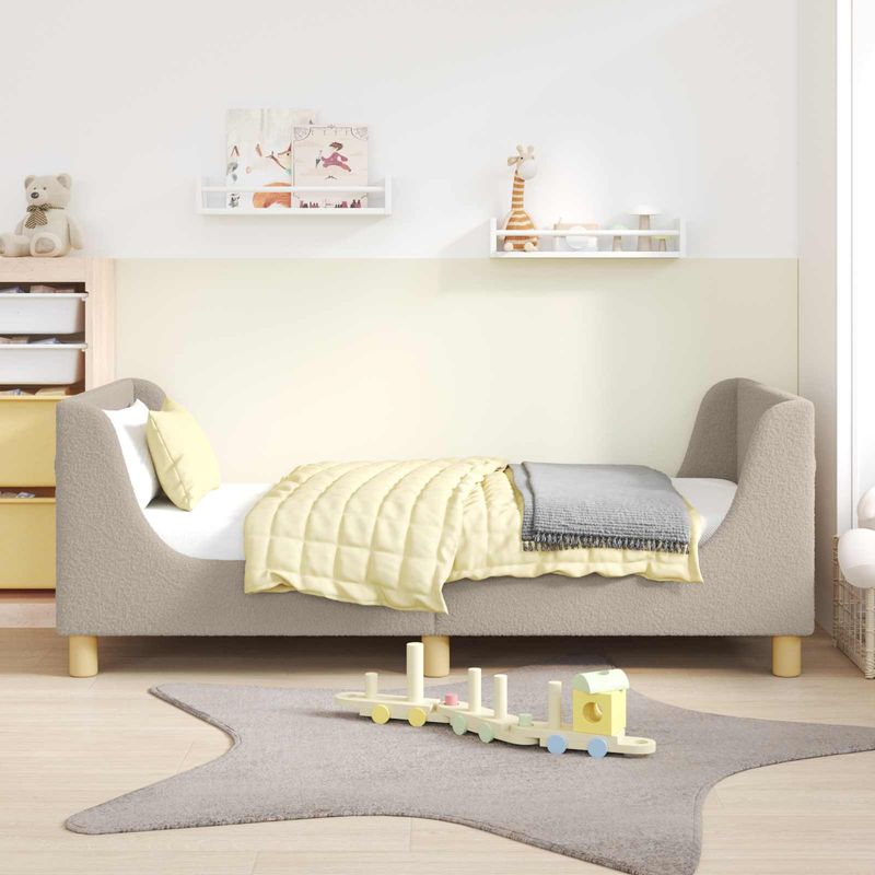 Casa si Gradina - Mobilier - Paturi si accesorii - Paturi - Cadru de pat pentru copii cu spatar Gri deschis 80 x 160 cm - Infinity.ro
