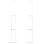 Casa si Gradina - Decoratiuni - Pereti despartitori si paravane - Panouri pentru Targuri 2 pcs Alb 30 x 24 x 208 cm Fier - Infinity.ro