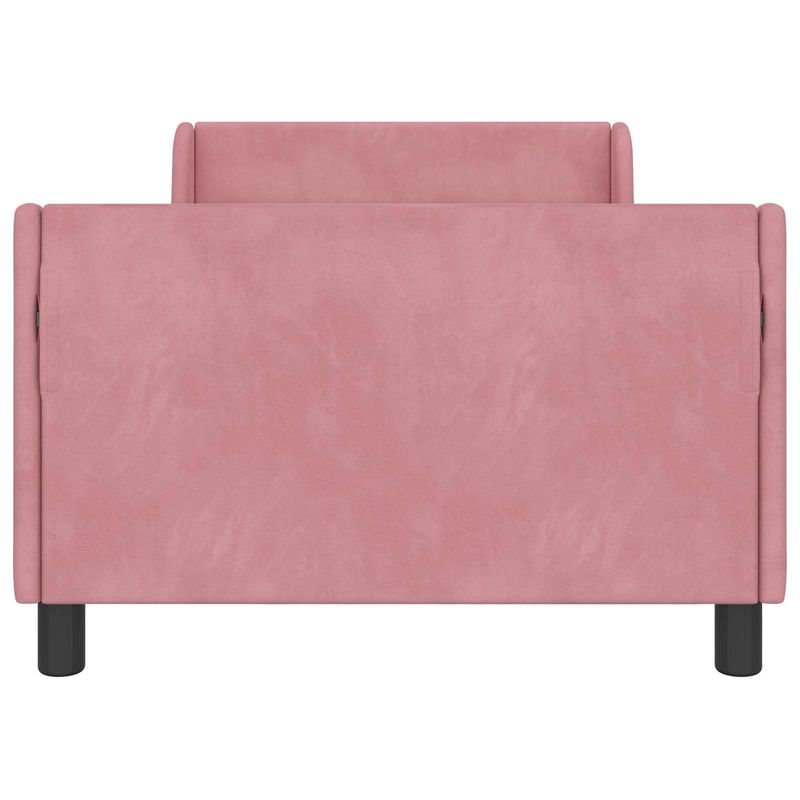 Casa si Gradina - Mobilier - Paturi si accesorii - Paturi - Cadru de pat pentru copii cu spatar Roz 80 x 200 cm Catifea - Infinity.ro