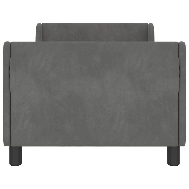 Casa si Gradina - Mobilier - Paturi si accesorii - Paturi - Cadru de pat pentru copii cu spatar Gri inchis 80 x 160 cm - Infinity.ro