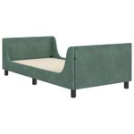 Casa si Gradina - Mobilier - Paturi si accesorii - Paturi - Cadru de pat pentru copii cu spatar Verde Marii 90 x 200 cm - Infinity.ro