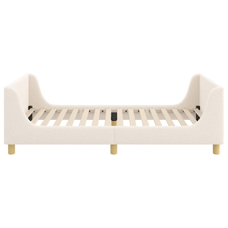 Casa si Gradina - Mobilier - Paturi si accesorii - Paturi - Cadru de pat pentru copii cu spatar Crem 90 x 190 cm - Infinity.ro