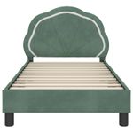 Casa si Gradina - Mobilier - Paturi si accesorii - Paturi - Cadru de pat pentru copii cu spatar Verde Marii 80 x 160 cm - Infinity.ro