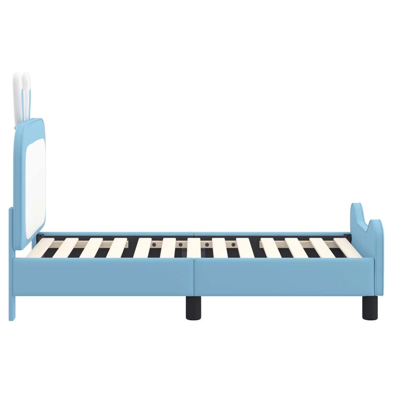 Casa si Gradina - Mobilier - Paturi si accesorii - Paturi - Cadru de pat pentru copii cu spatar albastru 70 x 140 cm PU - Infinity.ro
