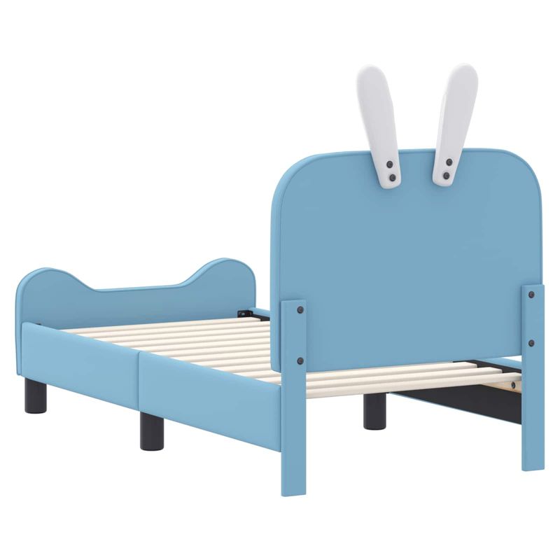 Casa si Gradina - Mobilier - Paturi si accesorii - Paturi - Cadru de pat pentru copii cu spatar albastru 70 x 140 cm PU - Infinity.ro