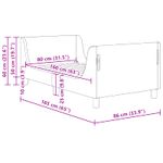 Casa si Gradina - Mobilier - Paturi si accesorii - Paturi - Cadru de pat pentru copii cu spatar Gri deschis 80 x 160 cm - Infinity.ro