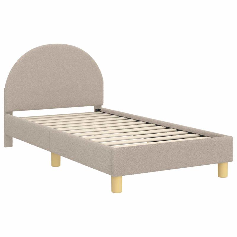 Casa si Gradina - Mobilier - Paturi si accesorii - Paturi - Cadru de pat pentru copii cu spatar Gri deschis 80 x 160 cm - Infinity.ro