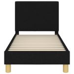 Casa si Gradina - Mobilier - Paturi si accesorii - Paturi - Cadru de pat pentru copii cu spatar Negru 70 x 140 cm tesatura - Infinity.ro