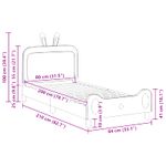 Casa si Gradina - Mobilier - Paturi si accesorii - Paturi - Cadru de pat pentru copii cu spatar Gri deschis 80 x 200 cm PU - Infinity.ro