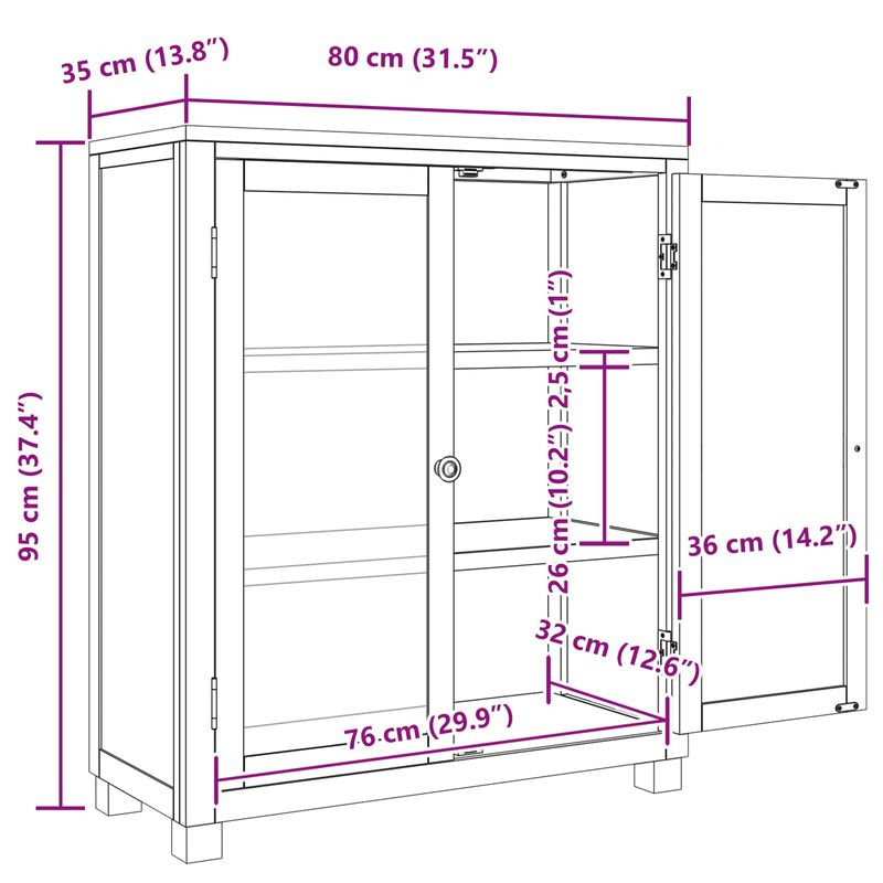 Casa si Gradina - Mobilier - Dulapuri si sifoniere - Dulapuri - Dulap cu raft cu depozitare Maro 80 x 35 x 95 cm Lemn compozit - Infinity.ro