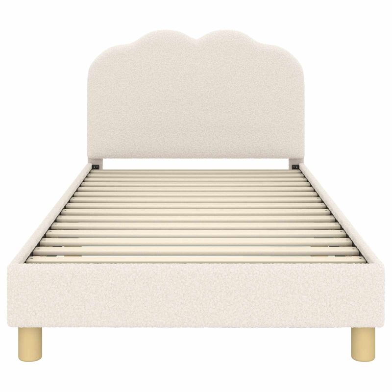 Casa si Gradina - Mobilier - Paturi si accesorii - Paturi - Cadru de pat pentru copii cu spatar Crem 90 x 190 cm - Infinity.ro