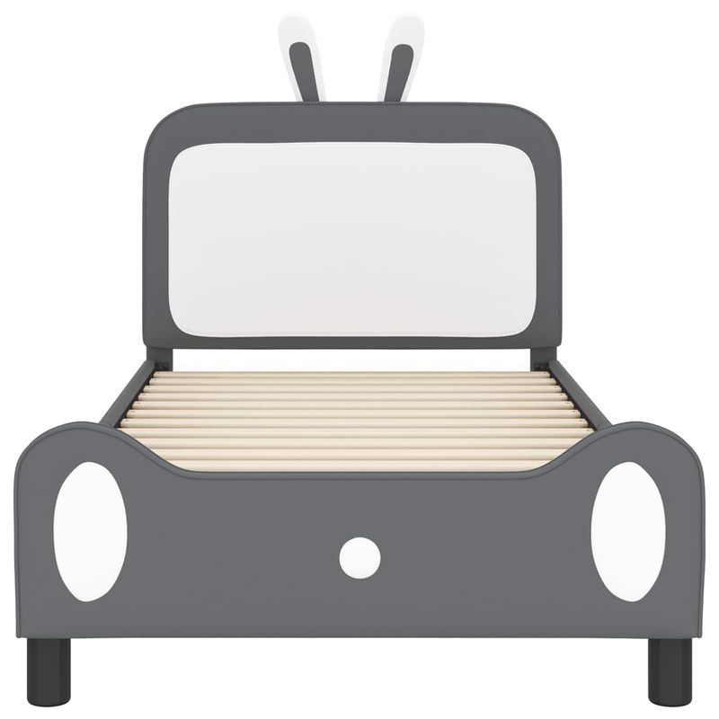Casa si Gradina - Mobilier - Paturi si accesorii - Paturi - Cadru de pat pentru copii cu spatar Gri deschis 90 x 200 cm PU - Infinity.ro