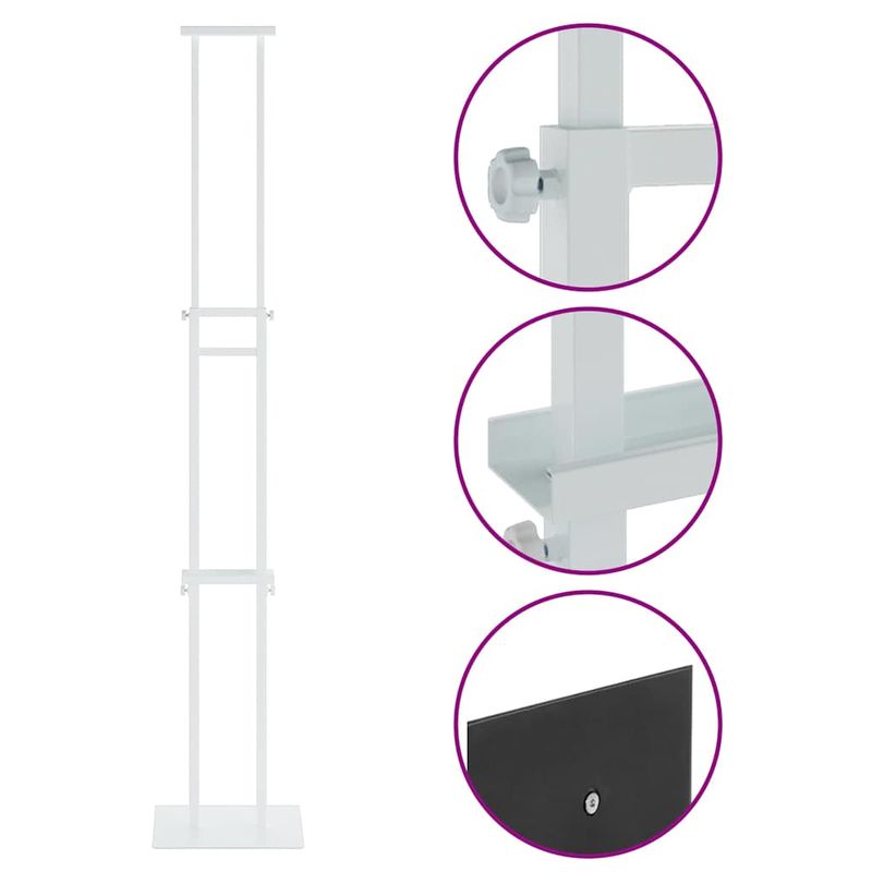 Casa si Gradina - Decoratiuni - Pereti despartitori si paravane - Panouri pentru Targuri 2 pcs Alb 30 x 24 x 208 cm Fier - Infinity.ro