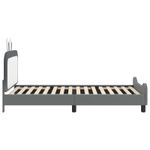 Casa si Gradina - Mobilier - Paturi si accesorii - Paturi - Cadru de pat pentru copii cu spatar Gri deschis 90 x 200 cm PU - Infinity.ro