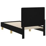 Casa si Gradina - Mobilier - Paturi si accesorii - Paturi - Cadru de pat pentru copii cu spatar Negru 70 x 140 cm tesatura - Infinity.ro
