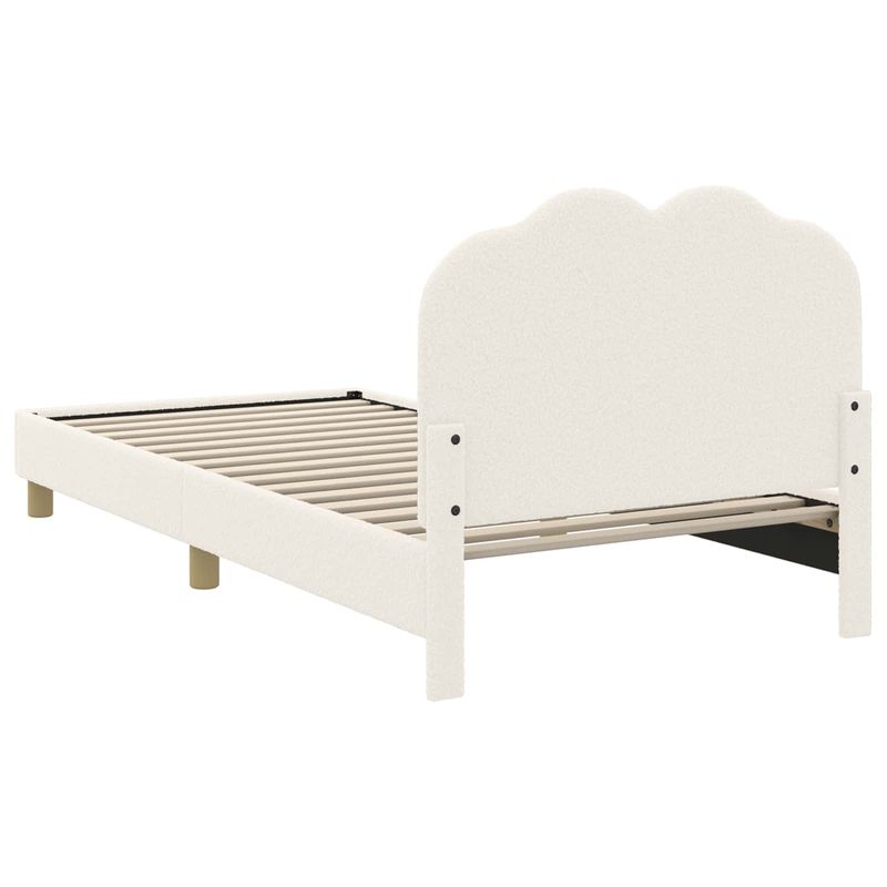 Casa si Gradina - Mobilier - Paturi si accesorii - Paturi - Cadru de pat pentru copii cu spatar Crem 90 x 190 cm - Infinity.ro