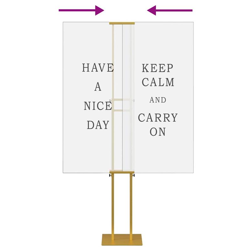 Casa si Gradina - Decoratiuni - Pereti despartitori si paravane - Panouri pentru Targuri 2 pcs Auriu 30 x 24 x 208 cm Fier - Infinity.ro